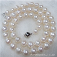 产地直销一件起批供应正品8-9MM天然正圆珍珠项链