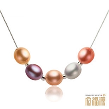 炫彩混色【爆款】淡水珍珠925纯银吊坠批发HFY-022宏福源珠宝