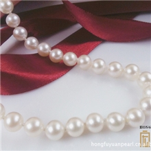 供应7-8MM正圆A1AA+淡水珍珠项链批发HFY-076