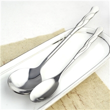 流水花纹不锈钢餐具冰勺搅拌勺【JST25、26】