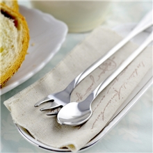 厂家供应不锈钢餐具长冰勺/冰叉套装搅拌勺水果叉【JST31.32】