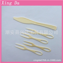 塑料两指叉/3000套/月饼刀叉/水果叉/爱心叉/塑料叉/牙黄叉透明叉