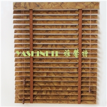 雅馨特窗帘批发厂家5公分宽带高轨印花实木百叶木百叶窗