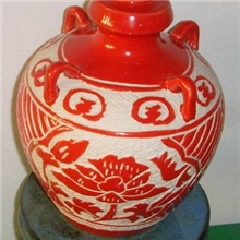 陶瓷刻画.挑砂乧术酒瓶