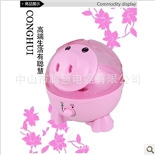 厂家供应卡通富贵猪超声波3L加湿器空气加湿器家用加湿器