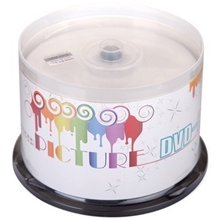 紫光刻录光盘炫彩可打印DVD-R空白光盘光碟50片桶装批发