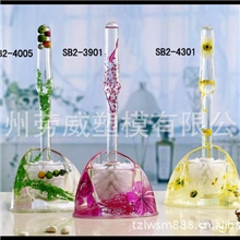 新款耐用高档亚克力三角水晶马桶刷清洁刷子卫生清洁刷洁厕刷