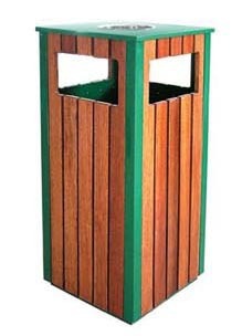 供应垃圾桶钢木单桶小方桶/永康市雄海桶业