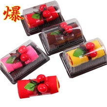 蛋糕毛巾厂家小瑞士卷蛋糕毛巾创意礼品毛巾婚庆促销用品批发