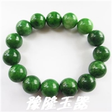 巴山翡翠干青色珠子手链玉器批发玉石批发手链批发