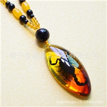 昆虫琥珀吊坠项链个性串珠JD/AD系列树脂工艺品个性毛衣链