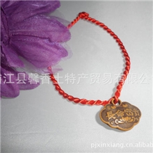 特价地摊货批发手工编织红绳手饰链品本命年转运手绳长命富贵锁