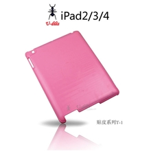 ipad2/3/4多色素材销售冠军苹果iPad贴皮机壳T1