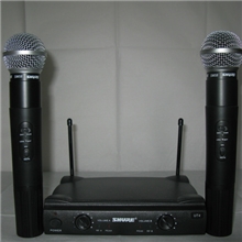特价无线麦克风V段红外对频卡拉OK话筒一拖二话筒