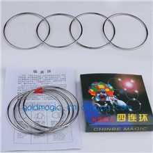 【四连环盒装带说明书】魔术道具地摊玩具批发中国环100g