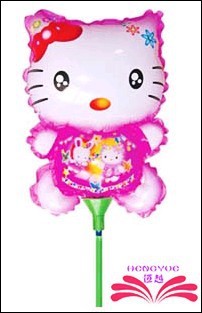 铝膜卡通小气球带托杆玩具气球卡通派对节日装饰气球