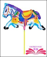 气球批发托杆手拿小气球玩具铝膜气球卡通动物形状卡通动物节日