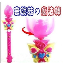 0.12电动荷花音乐风车，莲花，变身棒，闪光巴拉拉魔法棒，批发