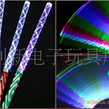 演唱会七彩变色荧光棒透明摇摇棒亚克力透明发光棒电子闪光棒