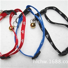 厂家直销尼龙印花宠物项圈狗圈小型猫狗可用(图