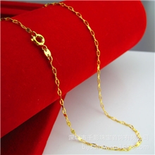 千影正品黄金项链999千足金金链子24K金纯金首饰包金高仿金