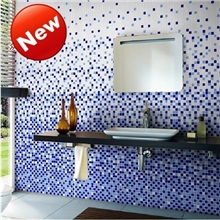 格雅达蓝色水晶马赛克系列厨房背景墙卫生间游泳池专用