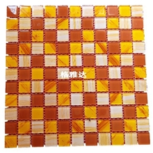 格雅达手绘玻璃马赛克地中海厨房背景墙卫生间