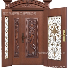 精雕钣复合门子母门双层门钢艺门