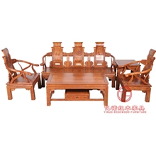 牛角红木沙发亿诺红木家具厂家直批实木客厅沙发的首选红木家具