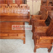 实木/古典/仿古/红木家具100%非洲黄花梨象头小如意沙发/五件套