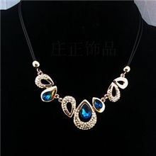 庄正饰品批发高档水晶合金项链X13007