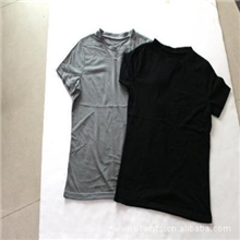 供应批发男装中性款黑色净面短袖圆领t广告衫工装货号905
