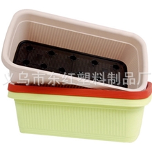 旺销9001-9002全新料无异味带隔水网阳台种菜长方型花盆