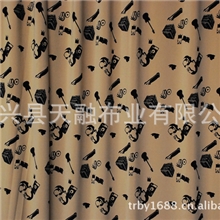 供应最新花型印花水晶麻面料