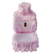 福宇顺美汽车用品蕾丝座套千朵公主粉汽车坐垫坐套座套汽车套