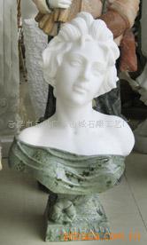 半身雕塑工艺品欧式少女胸像石雕头像H60cm