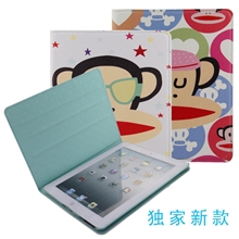 iPadair保护套|新款大嘴猴苹果保护壳iPad4保护套卡通休眠皮套