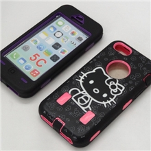 2013热卖苹果5chellokitty机器人硅胶pc壳两点otterbox