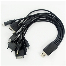 10合1手机usb充电线一托十合一usb直充数据线多用万能充电器线