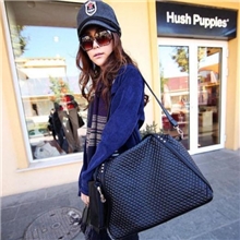 2013新款猫猫包袋绣小格单肩手提大包韩版潮包时尚女包厂家直销