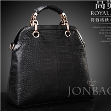 2013新款简柏阁同款白色黑色鳄鱼纹女包女士手提包单肩包斜挎包