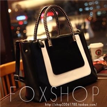 2013新款欧美潮搭复古流苏黑白拼色玩味造型手挽包小包包挎包女包