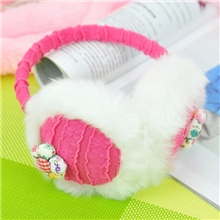 2013新款流行时尚波条纹加小花毛绒保暖耳罩护耳罩G105292