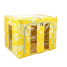 66L新款三视窗牛津布印花百纳箱/铁艺收纳箱66L批发订做多色