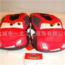 冬季棉拖鞋闪灯拖鞋红色跑车鞋带灯闪烁创新拖鞋创意童鞋