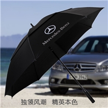 双层高尔夫伞直杆广告伞定制礼品雨伞奔驰伞现货批发
