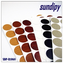 供应家具配件孔盖贴PVC贴三合一木纹贴