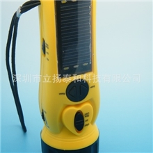 手摇收音机手电筒充电器，地震个人信号灯闪铄灯,手摇台灯