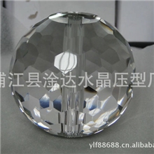 100MM水晶刻面球，10MM穿孔，蜂巢面，水晶切面球，灯饰挂件