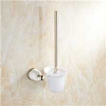 马桶刷烤白漆加金厕所刷欧式马桶杯厕所杯架马桶杯架送磨砂杯